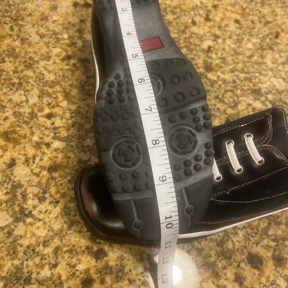 Linea Stretch Walter Genuin Luxury  Leather Golf Shoes 7.5 Sneakers Italy Brown - Picture 11 of 12